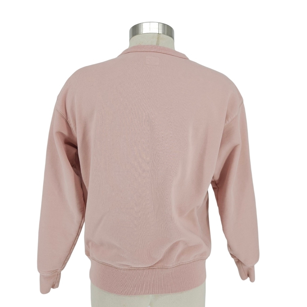 Levis Sweatshirt Blush Pink Long Sleeve Crew Neck Oversized Pullover Shirt Small - Picture 4 of 5